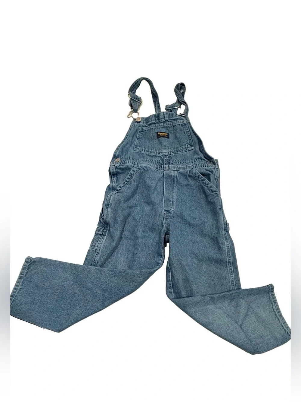 Vintage Oshkosh Denim Overalls Carpenter Bibs Youth Size 7